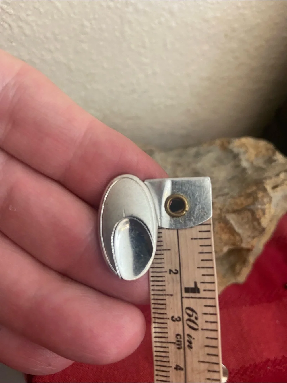 Vintage 70s Shiny Silver Tone Set of Cufflinks